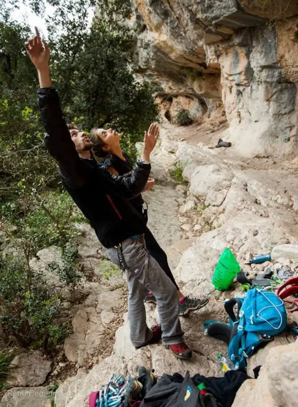 Sortie escalade à la falaise des Joncas à Montpeyroux