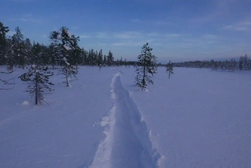 Itinéraire randonnée dans la neige en Suède