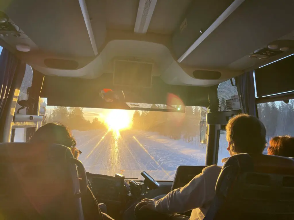 le bus pour se rendre à kiruna