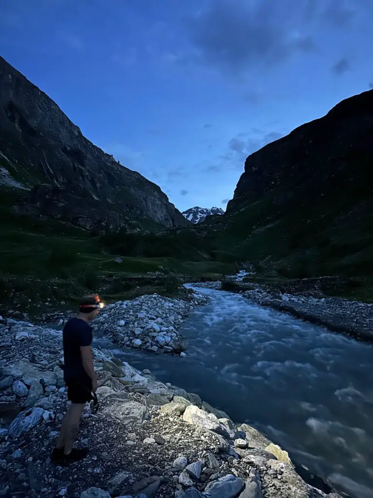 Lampe Frontale PETZL trail val d'isère