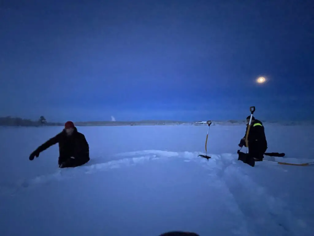 délimiter son espace pour construire son igloo à neige