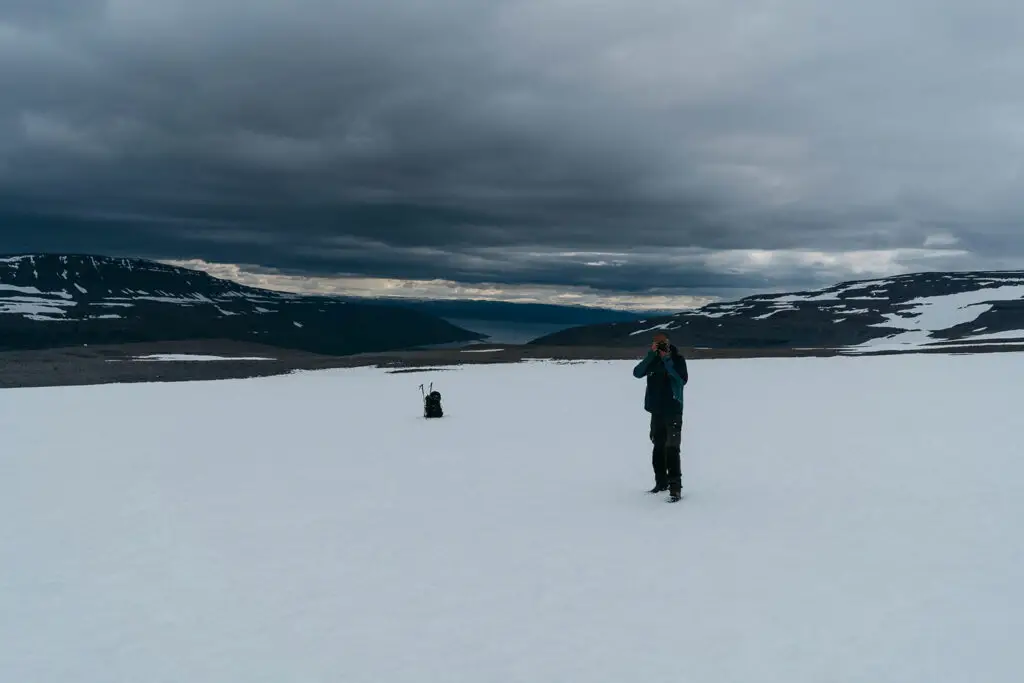 Trek sur le glacier Drangajökull