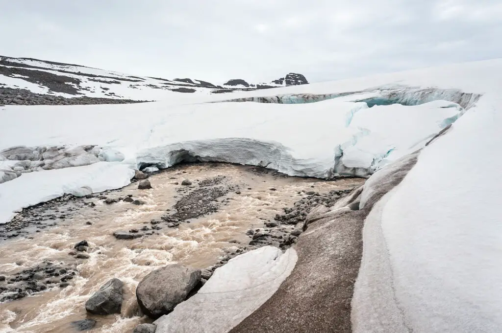 Rivière du glacier Drangajökull