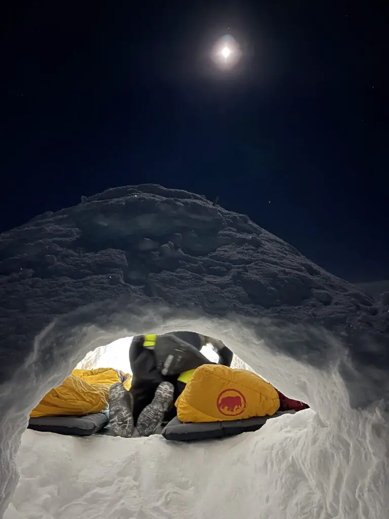 couchage dans un igloo à -20°C