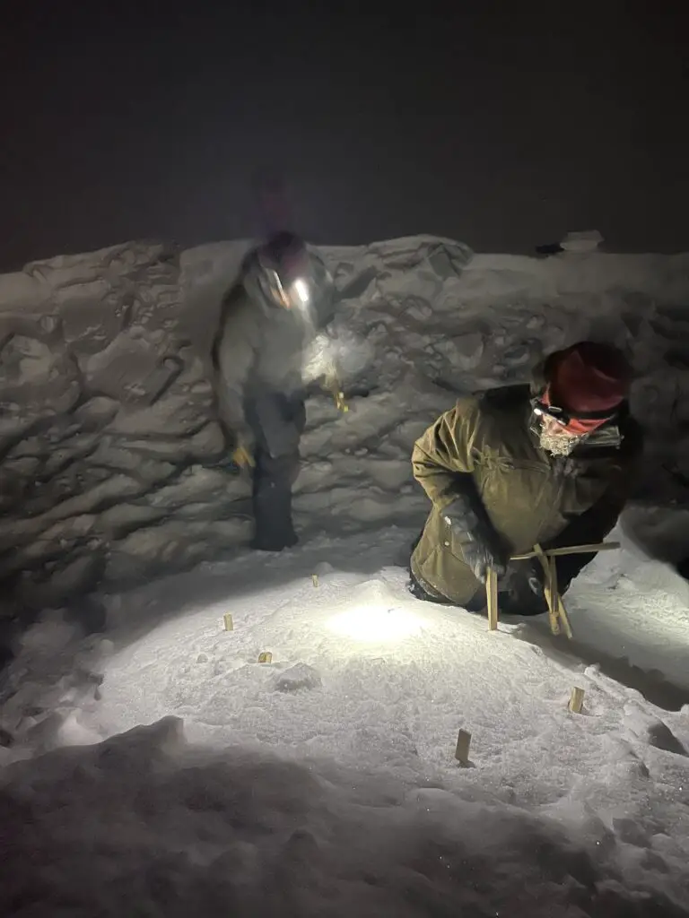 étalonnage bois pour l'igloo